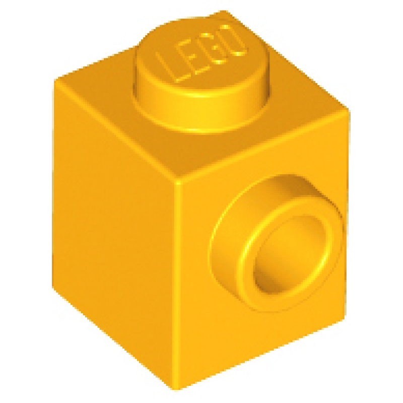 Steen, Aangepast 1x1 met nop aan 1 kant Bright Light Orange